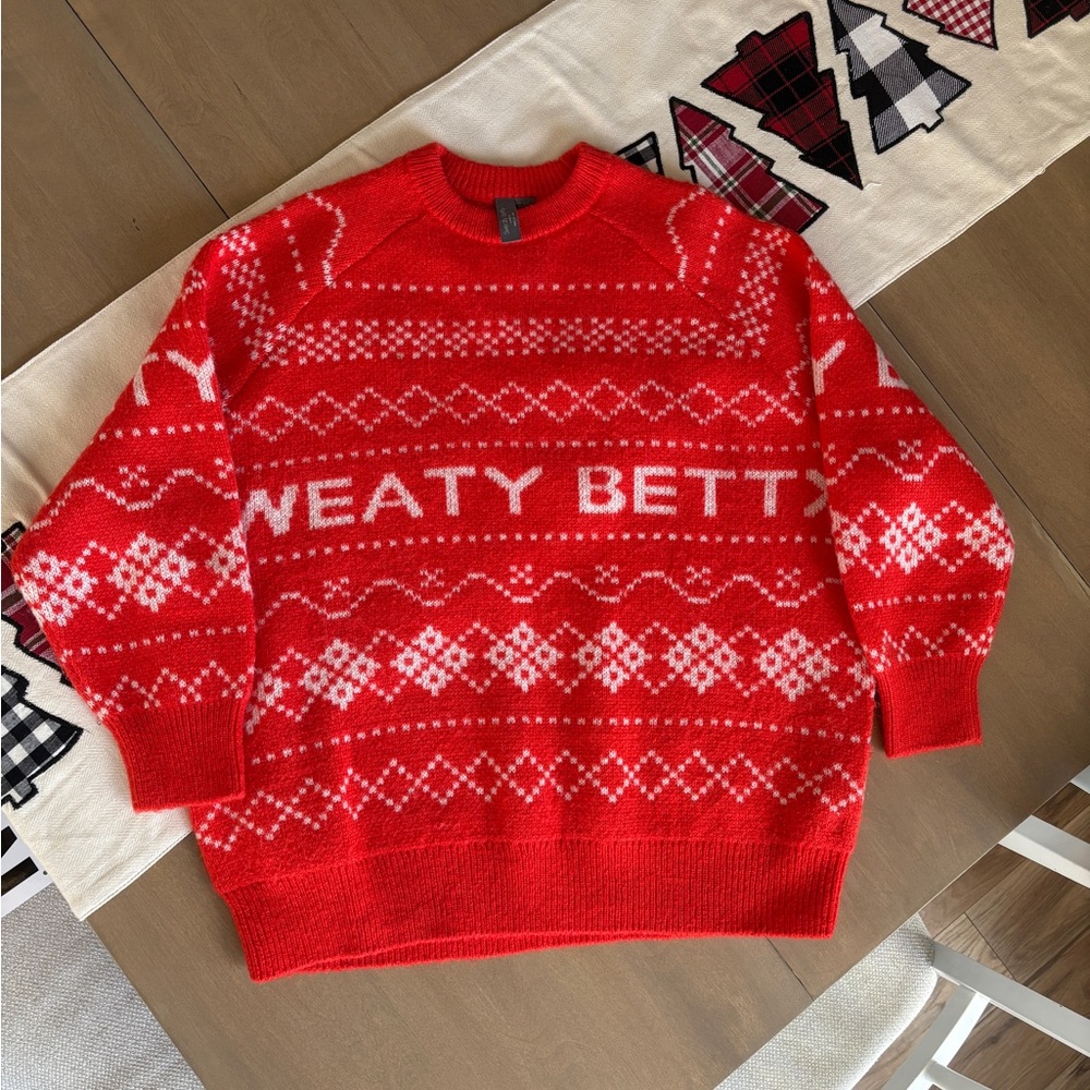 Sweaty Betty Festive Overside Crewneck Sweater